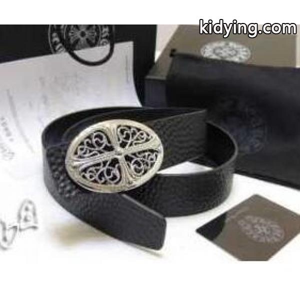 ブラック CHROME HEARTS クロムハーツ クラシックオーバル クロス ベルトバックル レザーベルト 10&スモールクラシックオーバルバックル_クロムハーツ CHROME HEARTS_ブランド コピー 激安(日本最大級)-0