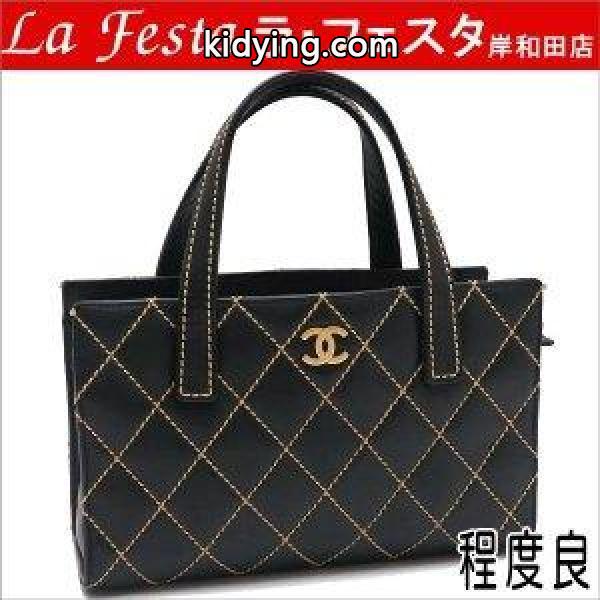ハンドバッグ ワイルドステッチ ラムスキン マトラッセ ブラック 箱付き 中古（程度良） :52881:ラ・フェスタ岸和田店 - 通販ショッピング-0