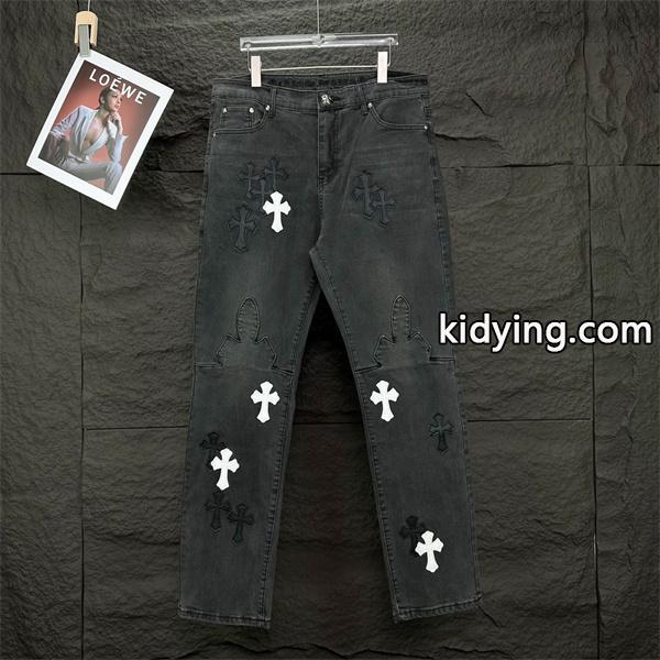 プレミアム品質 上質デニム 2026新作コーデ クロムハーツ Chrome Hearts コピー デニムパンツ-0