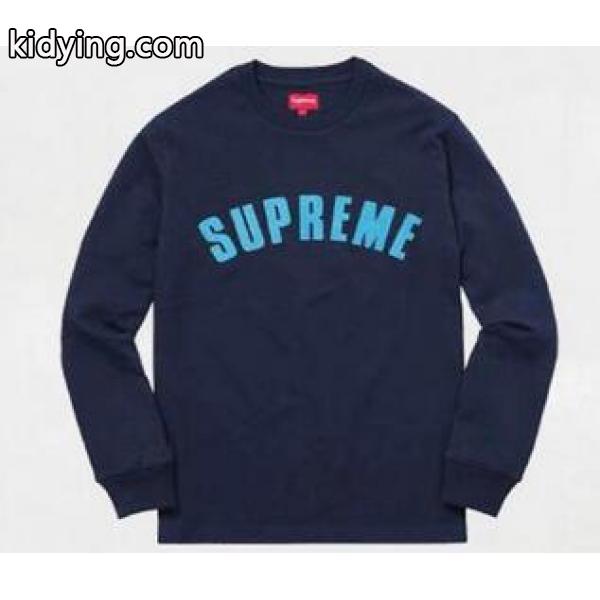 伸縮性が抜群な supreme コピー 通販 オシャレ度が高いTシャツ ネイビー_長袖Tシャツ_メンズファッション_スーパーコピーブランド激安通販 専門店-0