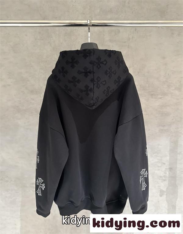 CHROME HEARTS パーカー メンズ フーディー クロムハーツ コピー ゆったりシルエット ストリート系 保温性-2