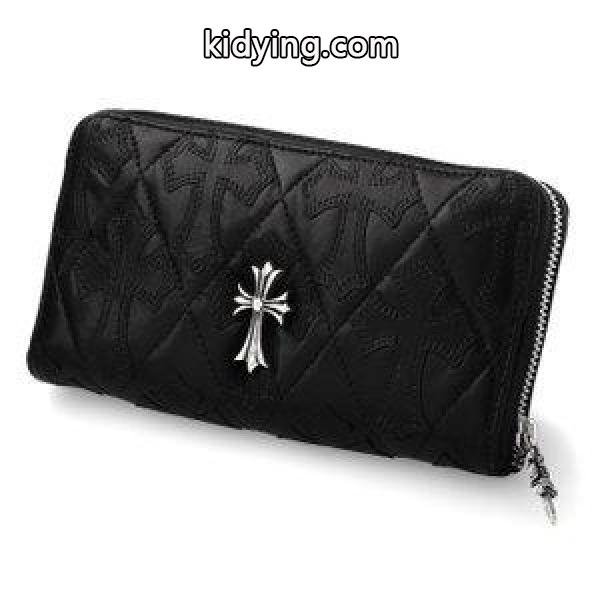 Chrome Hearts クロムハーツ レクタンギュラーFジップウォレット #2 セメタリーキルテッド w/スモールCHクロス ブラック :chw-058:BEYOND COOL - 通販ショッピング-0