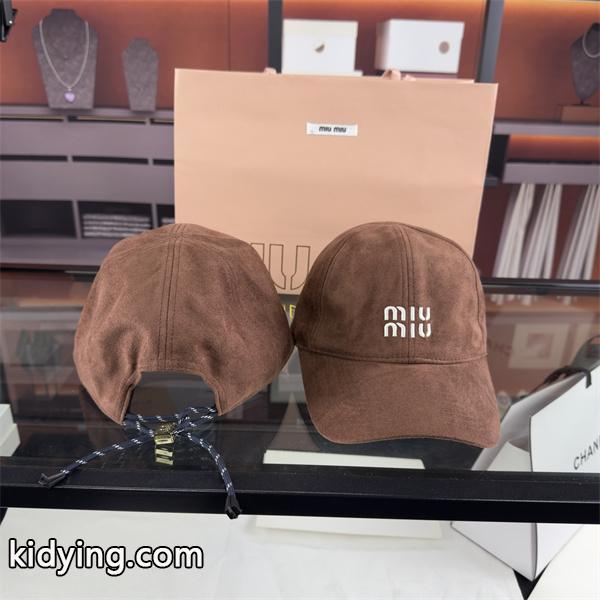 MIUMIU ミュウミュウ スーパーコピー 落ち着きカラー 大人仕様 起毛素材 キャップ 定番-3