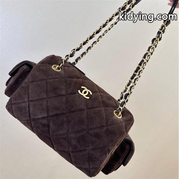 大人エレガント ブラウン スエード 高級感 CHANEL シャネル スーパーコピー ショルダーバッグ-0