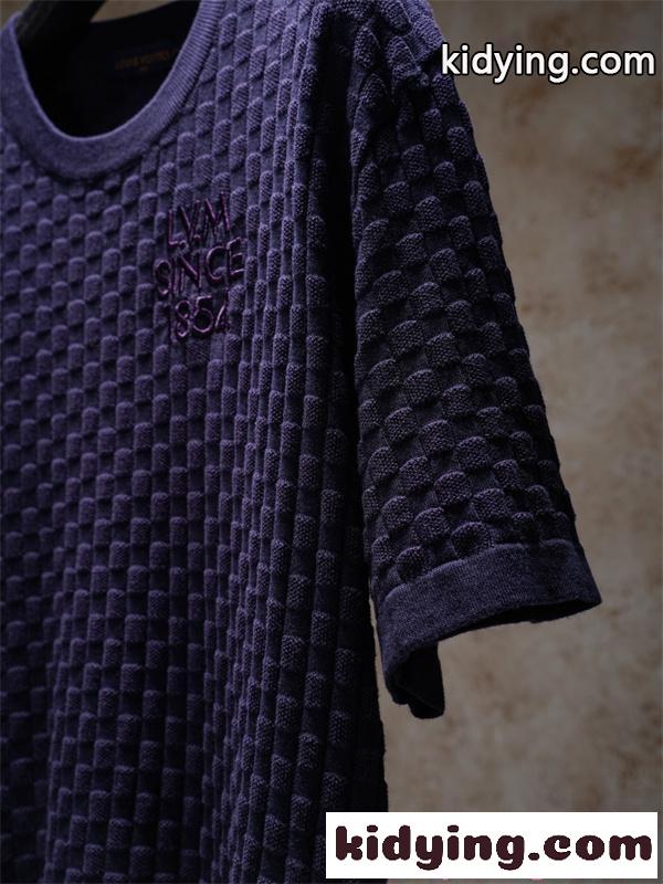 立体ジャガード テクスチャー 半袖ニットTシャツ 上質素材 厚手 高級感 ルーズフィット メンズ レディース ルイヴィトン コピー Louis Vuitton-8
