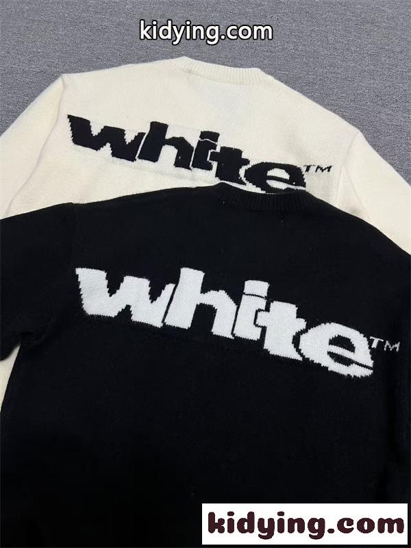 ビッグロゴ入り クルーネック仕様 大人カジュアル OFF-WHITE オフホワイト コピー セーター 注目モデル 再入荷チェック-2