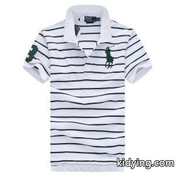 VIPセールポロラルフローレンコピー激安Polo Ralph Laurenロゴ刺繍されたポロ半袖メンズtシャツビジネス用-0