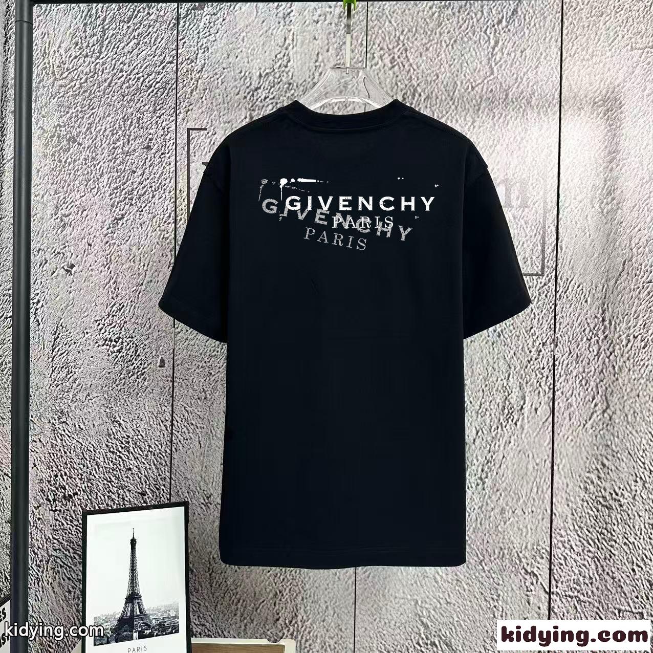 ミニロゴ刺繍 半袖Tシャツ ジバンシー コピー メンズ クルーネック GIVENCHY シンプル 無地系-1