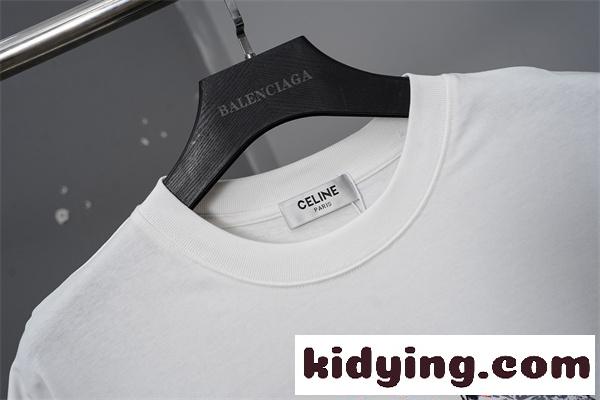 セリーヌコピー Tシャツ 半袖 アニマルプリント ドッグモチーフ メンズ レディース シンプル カジュアル 人気 夏 新作 CELINE 白-2