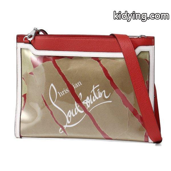 Christian Louboutin クリスチャン ルブタン ショルダー付 クラッチバッグ SKYPOUCH KRAFT LOUBI スカイポーチ クラフト ルビ 3185155 H333 :25691:インポートショップドゥーブル - 通販ショッピング-0