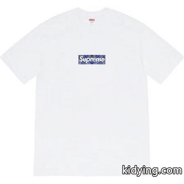 SUPREME シュプリーム ボックスロゴ tシャツ コピー ペイズリー柄 多色展開 春夏を意識したトレンド-0