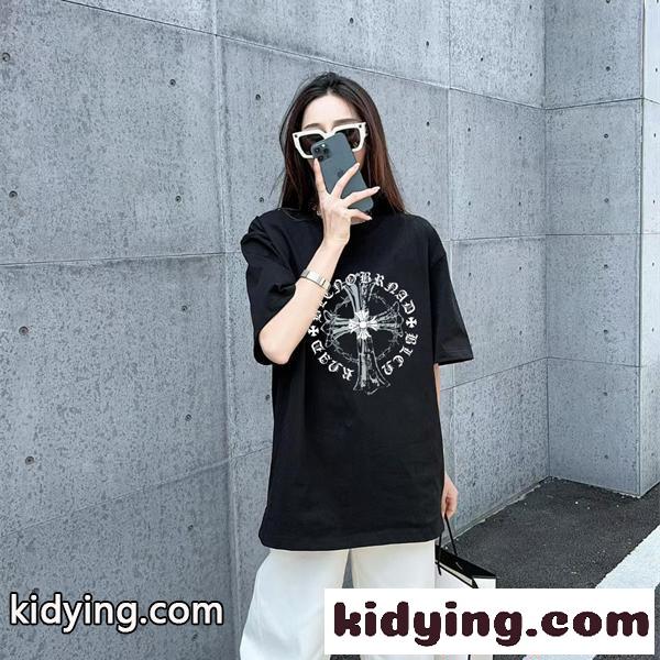 CHROME HEARTS クロムハーツ コピー 今季話題 半袖Tシャツ プリント ソフトタッチ ストリート-0