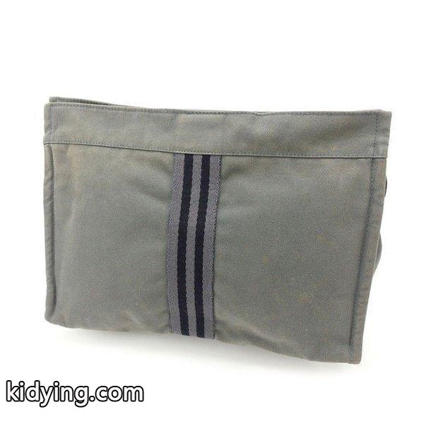 エルメス Hermes バッグ クラッチバッグ フールトゥ グレー ブラック レディース 中古 Bag :Y1835:ブランドデポTOKYO - 通販ショッピング-0