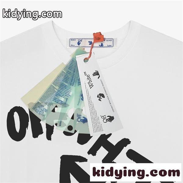グラフィックTシャツ ロゴアートデザイン さらっと着られる OFF-WHITE オフホワイト コピー Tシャツ 春夏向け おしゃれモデル-4