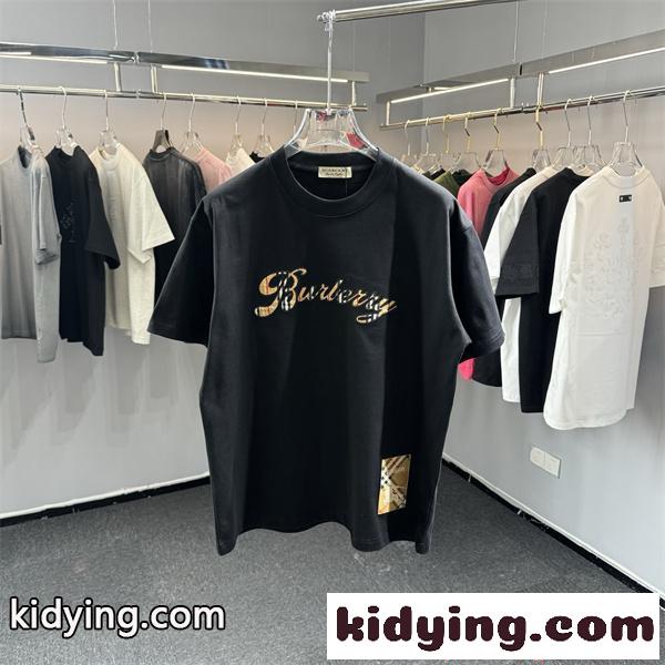 BURBERRY バーバリー コピー 好評販売中 半袖Tシャツ 刺繍  ポケット 軽快素材 デイリー-1