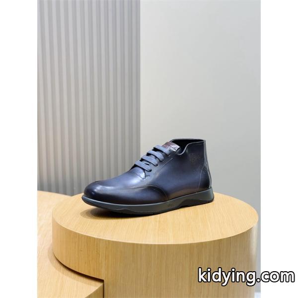 上質レザー レースアップ Berluti ベルルッティ コピー ショートブーツ 重厚感 演出-1