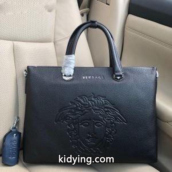 カジュアルさが強すぎるコレクション ヴェルサーチ コピー VERSACE ユニセックス ブラック トートバッグ ファッション-0