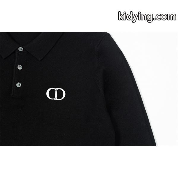 入手困難！ 長袖 DIOR ディオール コピー ポロニット グレー メンズ おすすめ-4