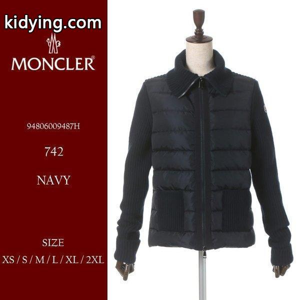 MONCLER モンクレール 異素材切り替え 袖ロゴワッペン スタンドカラー フルジップ ニットダウン MCL94806009487H :7672200333-77:ゼンオンライン - 通販ショッピング-0