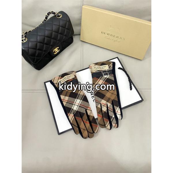 実用 温か素材 ネイビー チェック BURBERRY バーバリー コピー グローブ フィット 安定-3