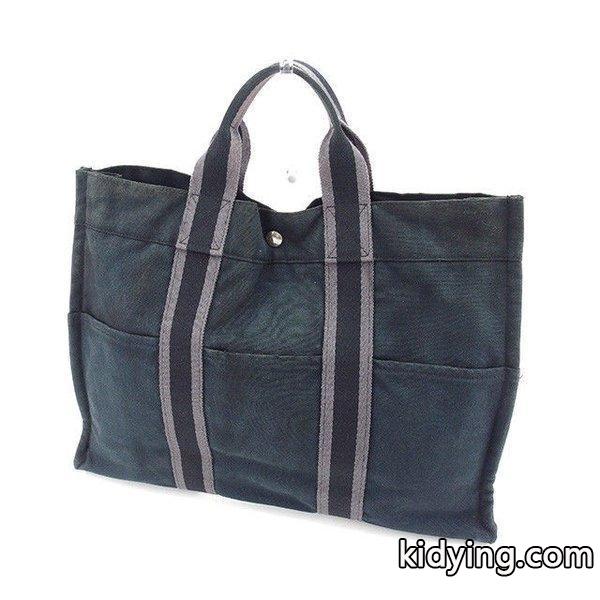 エルメス Hermes バッグ トートバッグ フールトゥ フールトゥMM ブラック グレー レディース メンズ 中古 Bag :Y6072:ブランドデポTOKYO - 通販ショッピング-0