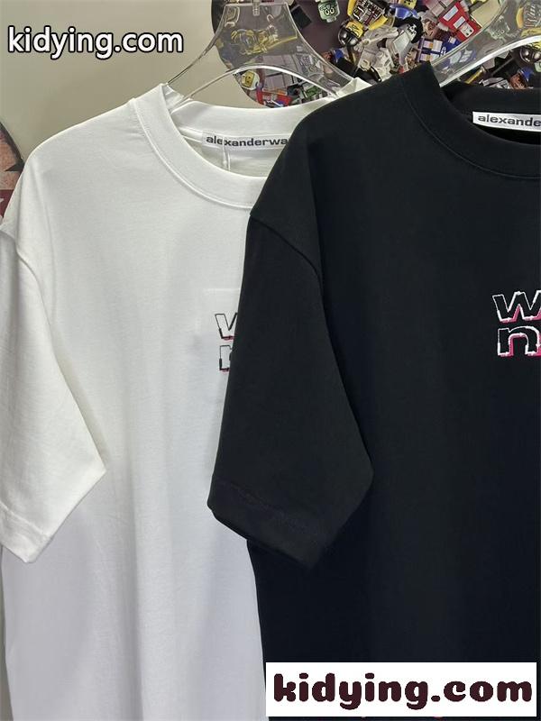 Tシャツ Alexander wang カラープリント アレキサンダーワン コピー クルーネック ゆったりシルエット カジュアル-3