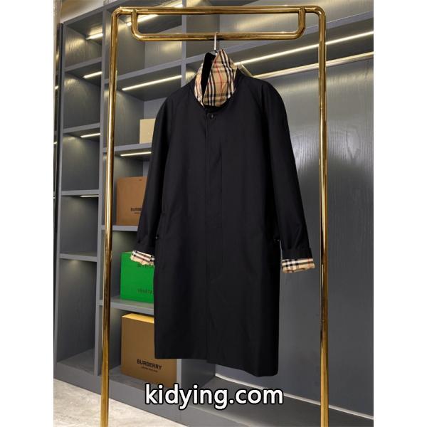 BURBERRY 激安 メンズ カムデン シングルブレスト コート ガバジン素材 英国クラシック 細身シルエット オールシーズン対応-3