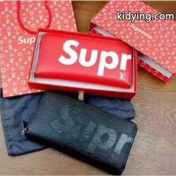 大注目シュプリームルイヴィトンコラボ財布 LOUIS VUITTON SUPREME ラウンドファスナーウォレット2色可選-0
