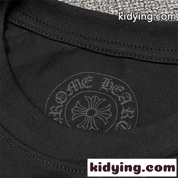 クロムハーツ 半袖 カットソー CHROME HEARTS 胸ロゴ ブラック ホワイト メンズ レディース カジュアル 百搭 コピー-8