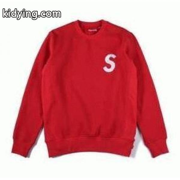 上質のシュプリームトレーナーコーデ SUPREME 刺繍ロゴスウェットクールネック２色可選-0