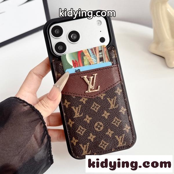 LOUIS VUITTON 激安 ルイ・ヴィトン iPhoneケース カードケース一体型 モノグラム メタルロゴ 収納力抜群 人気アイテム-3