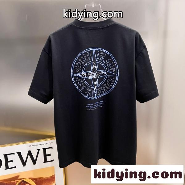 STONE ISLAND コピー ストーンアイランド バックコンパスグラフィックTシャツ ヴィンテージプリント 半袖カットソー 2026新作 人気モデル-7