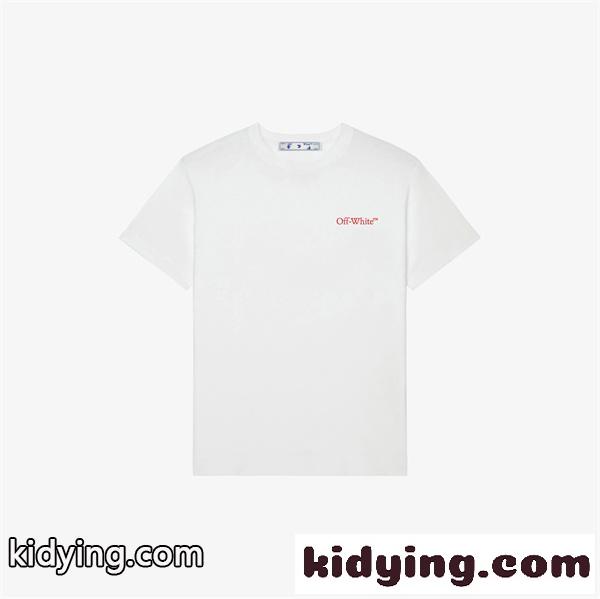 フラワーアロープリント 春夏人気 旬デザイン OFF-WHITE オフホワイト コピー 半袖Tシャツ さらっと着られる 話題アイテム-2