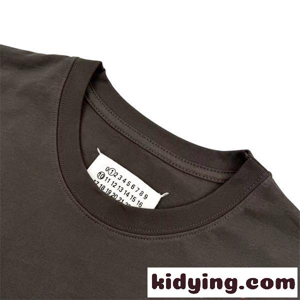 Maison Margiela メゾン マルジェラ コピー 話題集中 ベージュ アートテイスト モードカジュアル 半袖Tシャツ-3