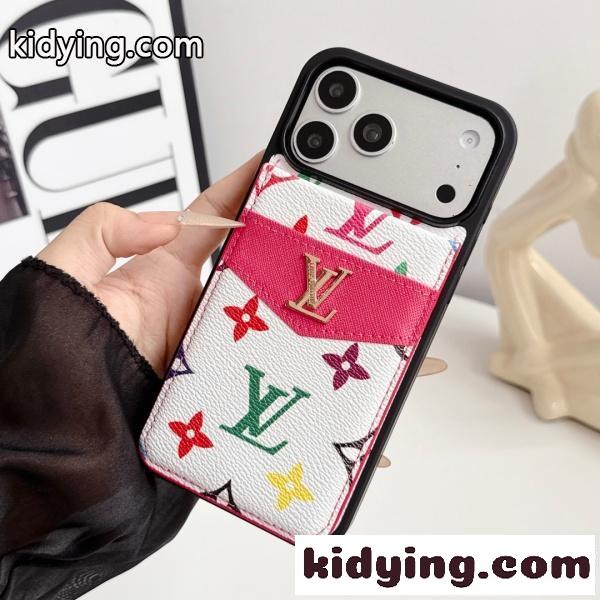 LOUIS VUITTON 激安 ルイ・ヴィトン iPhoneケース カードケース一体型 モノグラム メタルロゴ 収納力抜群 人気アイテム-1
