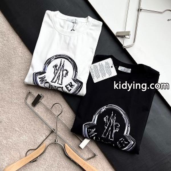 MONCLER ホワイトと、ブラックの2色展開 tシャツ コピー モンクレール-0