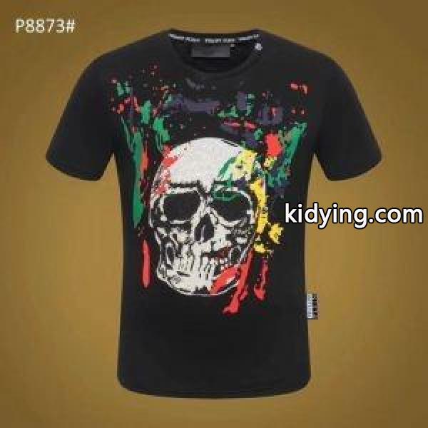 Tシャツ/ティーシャツ 昨年も人気のアイテム新品 フィリッププレイン PHILIPP PLEIN 春夏シーズン継続トレンド新着 2色可選_フィリッププレイン PHILIPP PLEIN_ブランド コピー 激安(日本最大級)-0