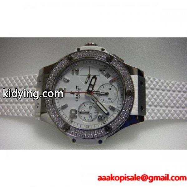 HUBLOT ウブロ ビッグバン アスペン ベゼルダイヤ アラビアインデックス 41mmボーイズサイズ ホワイトラバー　342SE230RW114 :hb64:suisho - 通販ショッピング-0