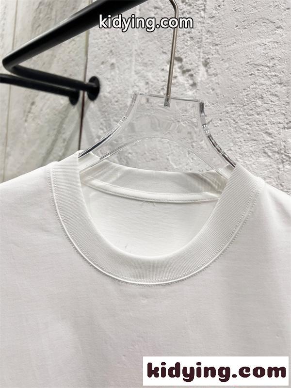 白Tシャツ 半袖 バレンシアガ コピー ピンク 手描き風 Balenciaga シンプル ストリート グラフィティ風-7