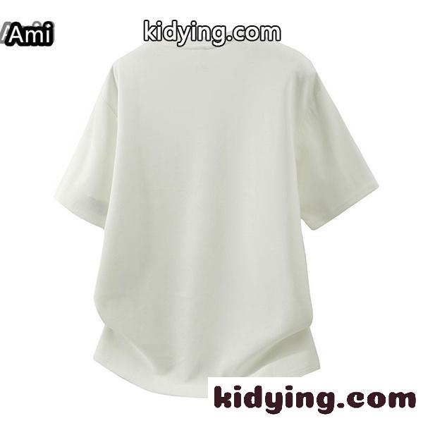 AMI PARISアミ パリス tシャツコピー【2026新作】オーガニックコットン100% 接触冷感 夏用半袖-3