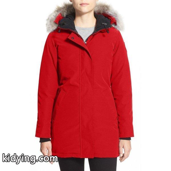 カナダグース CANADA GOOSE レディース パーカー トップス Victoria Down Parka with Genuine Coyote Fur Trim Red :dp3-1194070-163184:フェルマート エフ fermart ef - 通販ショッピング-0