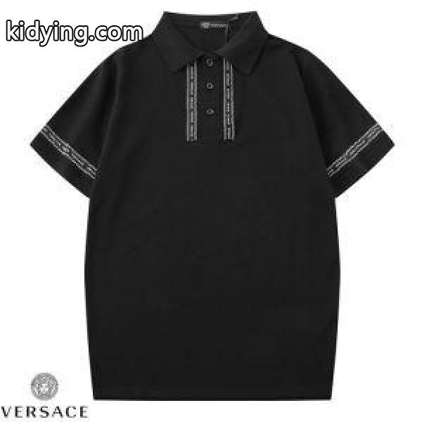 涼しげで季節感たっぷり 2色可選 半袖Tシャツ 心踊るおしゃれスタイル ヴェルサーチ VERSACE_ヴェルサーチ VERSACE_ブランド コピー 激安(日本最大級)-1