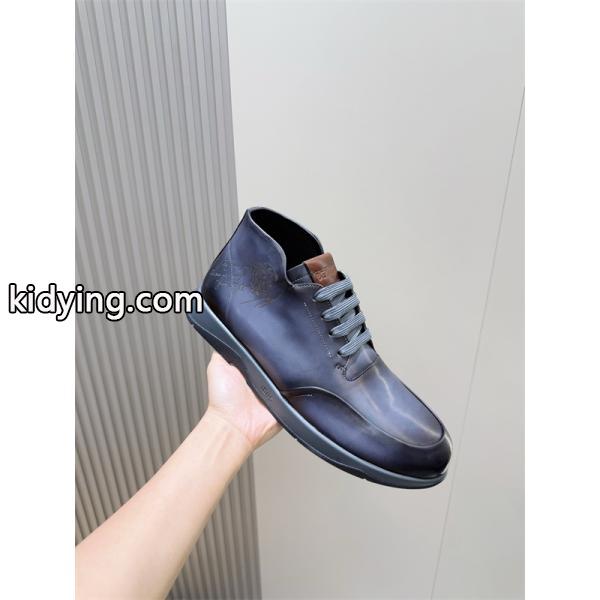 上質レザー レースアップ Berluti ベルルッティ コピー ショートブーツ 重厚感 演出-4