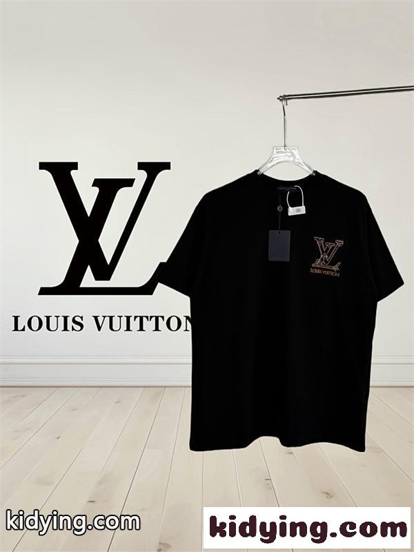 入手困難 半袖Tシャツ LOUIS VUITTON ルイヴィトン コピー プリント コットン素材 存在感演出-4