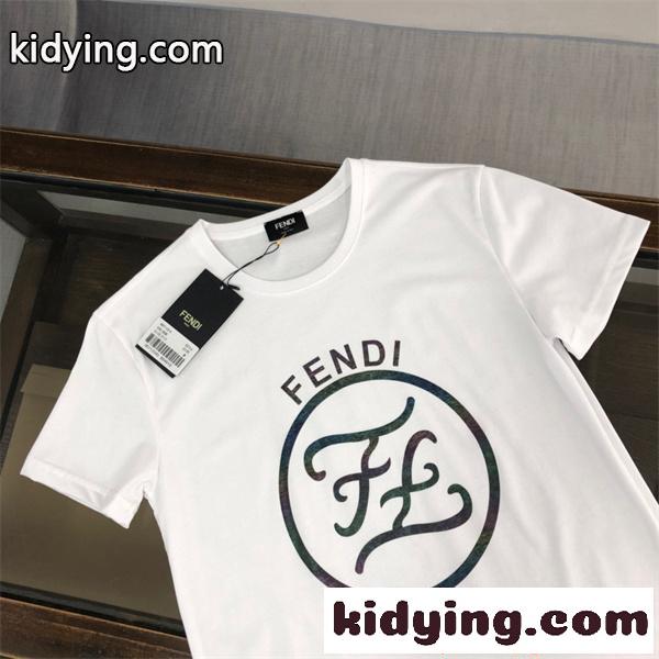 上品 ホワイト FENDI 半袖 Tシャツ クラシック フェンディ コピー ラグジュアリー 高見え-2