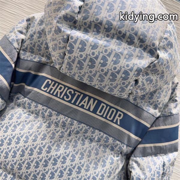保温性抜群 DIOR ディオール コピー ダウンジャケット 総柄 グレー 2025秋冬必須-7