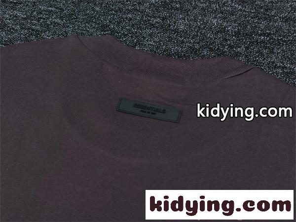 ESSENTIALS 半袖Tシャツ ブラウン シンプル エッセンシャルズ コピー 上品 無地見え モード 大人カジュアル-4