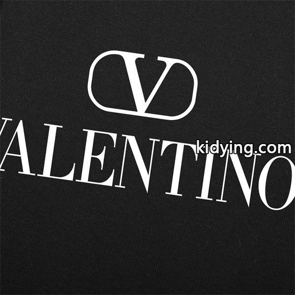 Valentino 偽物 2025秋冬コーデ  注目ブラック × グレー 2 色 V ロゴ 円领 スウェット ヴァレンティーノ-5