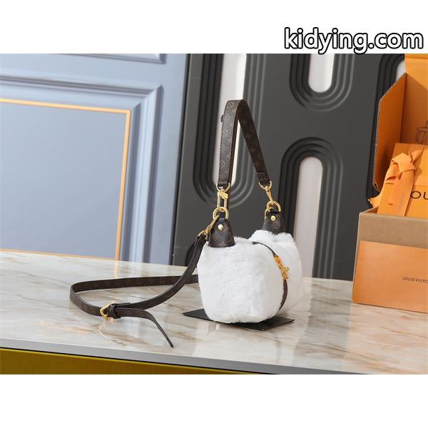 ホワイトフリース ロゴアクセント Louis Vuitton ルイヴィトン ショルダーバッグ コピー レディース ファッショナブル-1