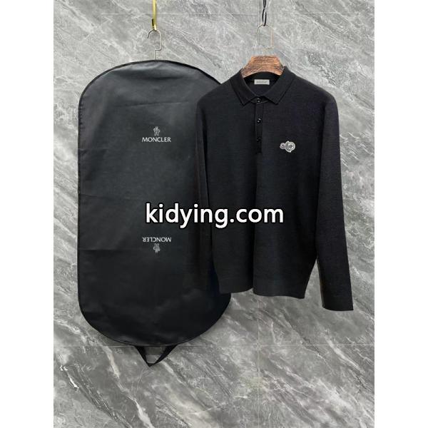 ブラック / グレー セーター POLO デュアル ロゴ 2025秋冬複雑 モンクレール スーパーコピー MONCLER-2
